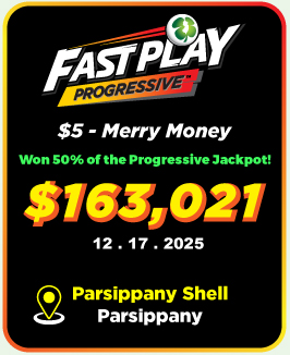 Fast Play: one ticket won 50% of the progressive jackpot!