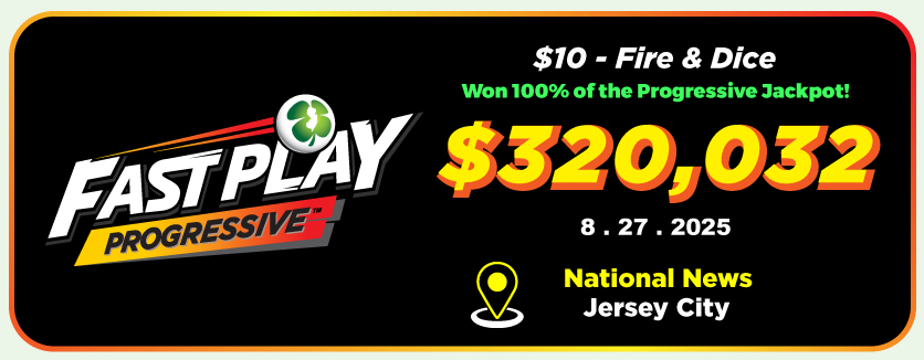 Fast Play: one ticket won 100% of the progressive jackpot!