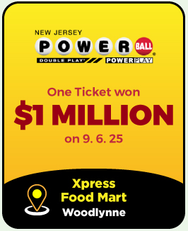 Powerball: one ticket won $1,000,000 on 9-6.2025