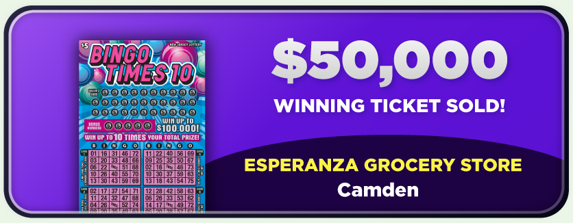 $50,000 Bingo Times 10 Winning Ticket Sold!