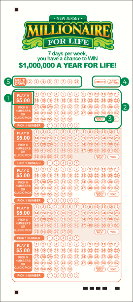 Millionaire4LIFE play slip