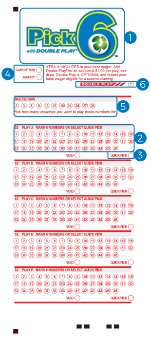 Pick-6 play slip