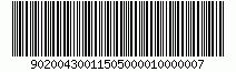 90200430011505000010000007