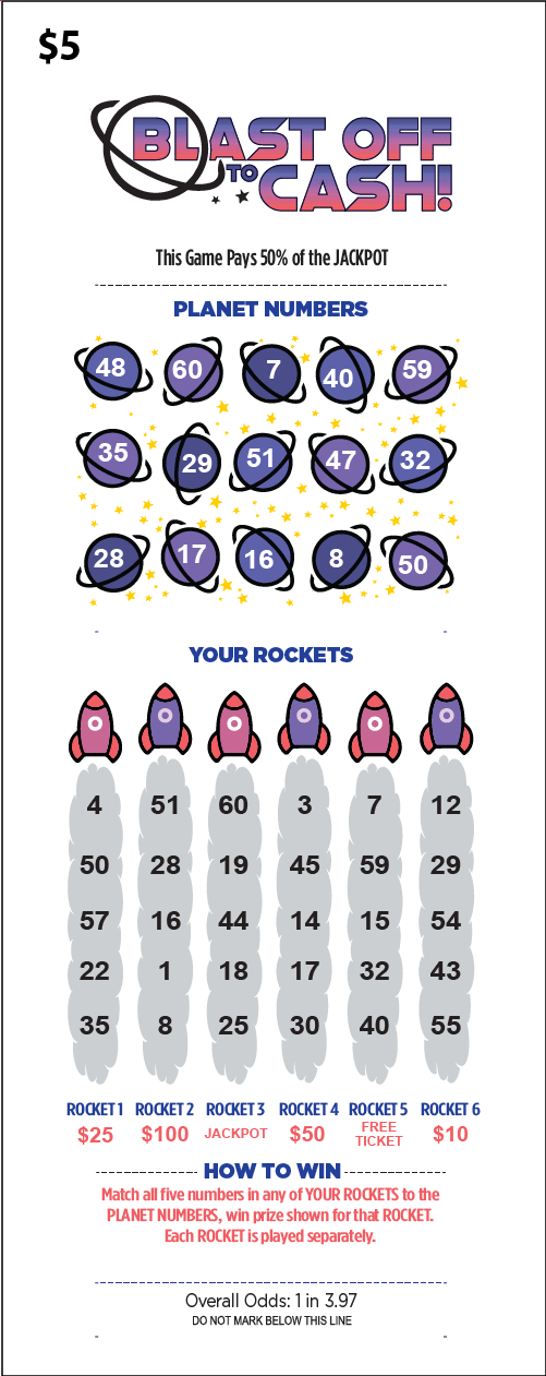 NJ Lottery | $5 Blast Off to Cash