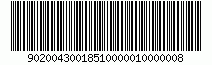 90200430018510000010000008