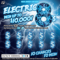 NJ Lottery - Electric 8's (#01919) - scratch off odds