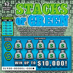 NJ Lottery - Stacks Of Green (#01930) - scratch off odds