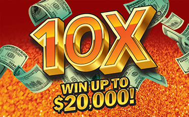 10X New Jersey scratch-off ticket