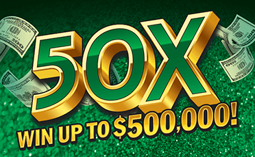 50X New Jersey scratch-off ticket