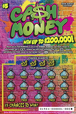 CA$H MONEY scratch-off ticket