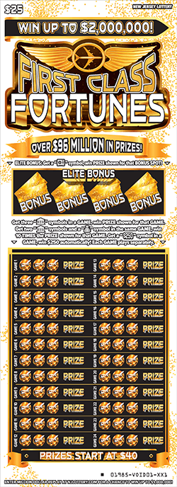 FIRST CLASS FORTUNES scratch-off ticket