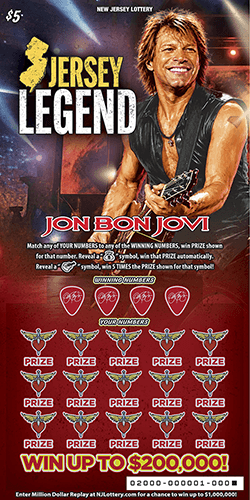 JERSEY LEGEND scratch-off ticket