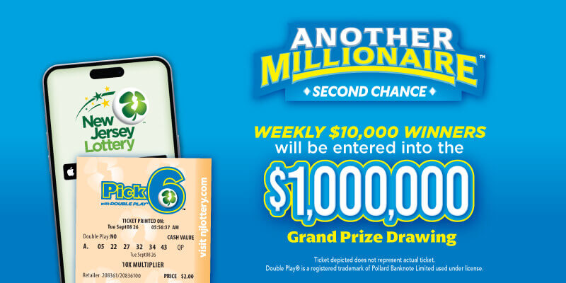 Pick 6: Another Millionaire Promotion: Weekly Draw Winners will be entered into the $1,000,000 Grand Prize Drawing